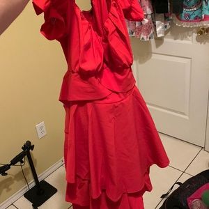 Romper dress with ruffle layers